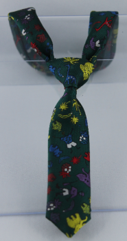 Kleine Krawatte von "Der Flotte Boy"  Motiv: Urwaldtiere- grün